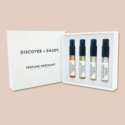 DISCOVER + ENJOY | 4 x sample box by Perfume Merchant