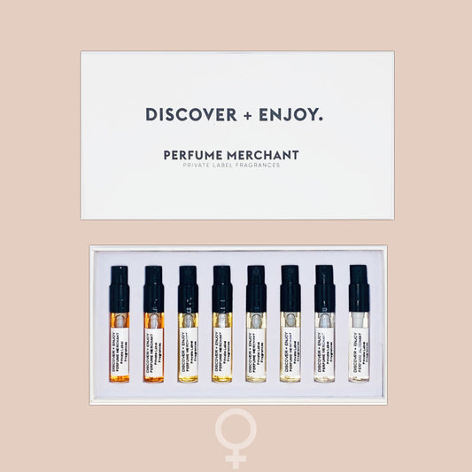 FEMININE DISCOVER + ENJOY | 8 x fragrance sample box by Perfume Merchant